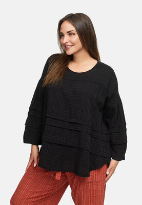 Soepel vallende vrouwelijk Ibiza shirt zwart