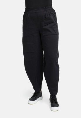 Wijde broek met stretch 'Isara 'zwart