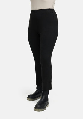 Tregging van viscose-stretch 'Floréa' zwart