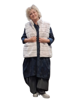 Leuke bodywarmer smoky grey
