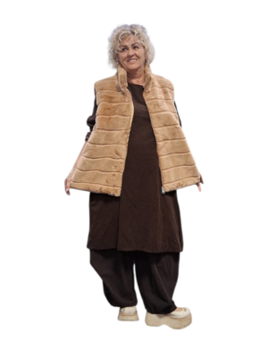 Leuke bodywarmer camel