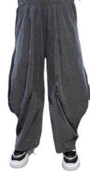 Ruime ballonbroek  grijs corduroy