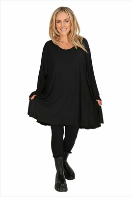 Tuniek zwart jersey zwart