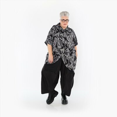 Shirt/omslagdoek Ravena grijs print