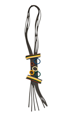 Rubberen ketting grijs met leuke details