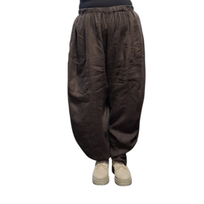 Ballonbroek bruin100% linnen