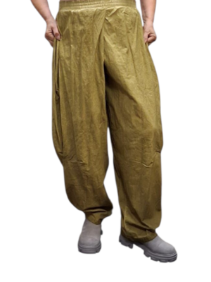 Wijde broek oker stonewashed