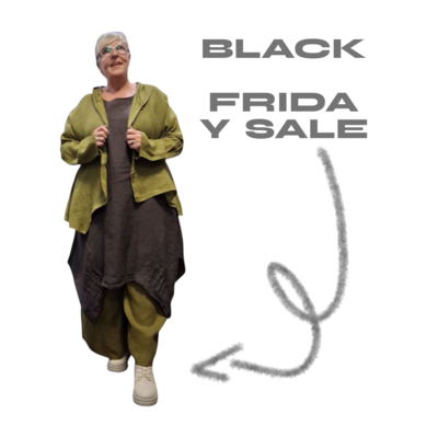 Jasje/vest groen met puntmuts, asymmetrisch 100% linnen