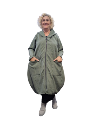 Lange tussen ballonjas groen