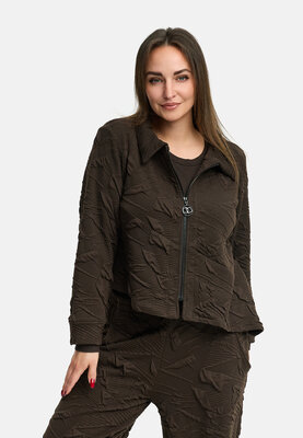 Kekoo jacket bruin asymmetrische zoom