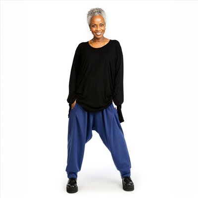 Milano broek, effen blauw