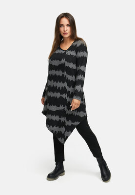 Kort jurkje Mirella zwart/grijs