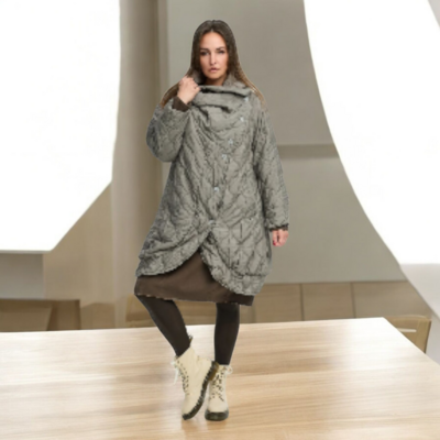 Kekoo `Ysmara' winterjas steengrijs