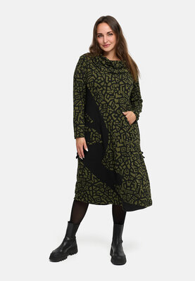 Seriva jurk groen/zwart