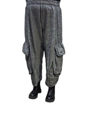 Broek Luuka grijs stonewashed