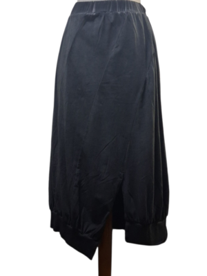 Ballonrok grijs met asymmetrische zoom