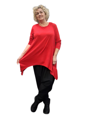 Basic shirt A-lijn rood