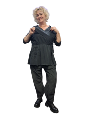 Vest Luuka antraciet met print