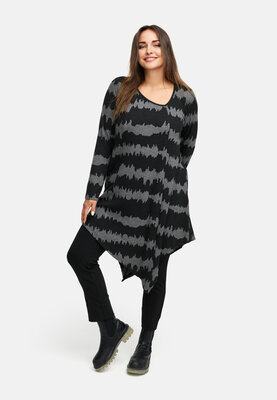 Kort jurkje Mirella zwart/grijs