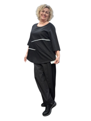 Kekoo tuniek zwart met witte details