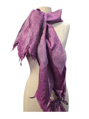 Myrjo handgemaakte buideltasje paars met sjaal