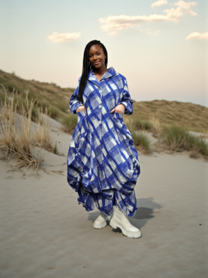 Voorjaarsjas Arabella in gerimpelde vorm van luchtige poplin-kwaliteit