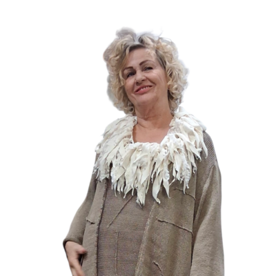 Myrjo stoffen ketting offwhite