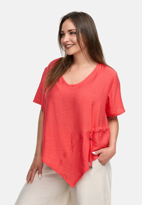Kekoo asymmetrische tuniek Ibiza rood