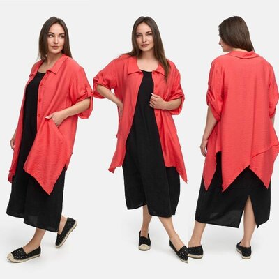 Kekoo lange blouse Ibiza rood