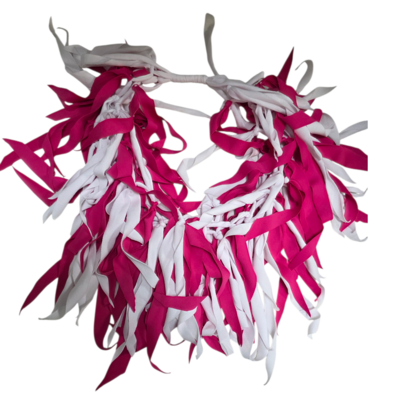 Myrjo ketting handwerk roze/wit