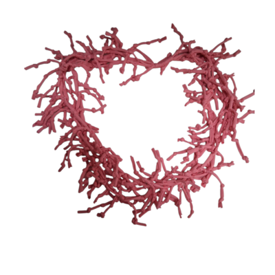 Leuke handgeknoopte fantasie ketting zalmroze