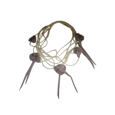 Myrjo ketting licht geel -taupe