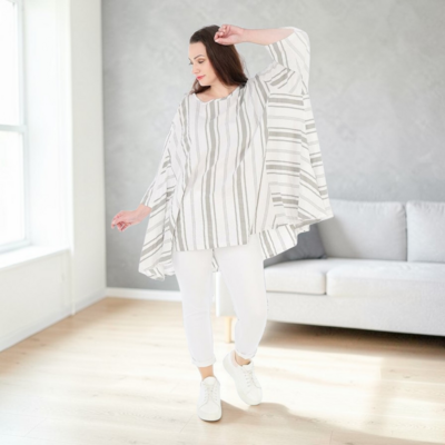 Tuniek met prachtige blokstrepen kiwi beauty