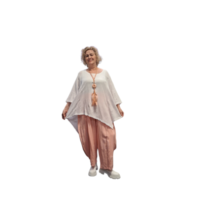 Shirt wit  A-lijn asymmetrisch