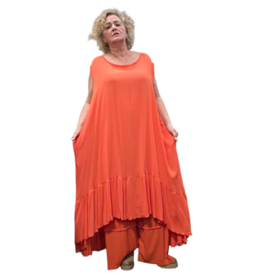 Jurk Jane mouwloos oranje