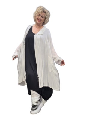 Jas/vest Jane wit met ritssluiting