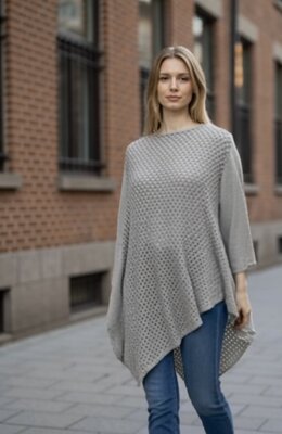 Grijze tuniek asymmetrisch-100%-cotton