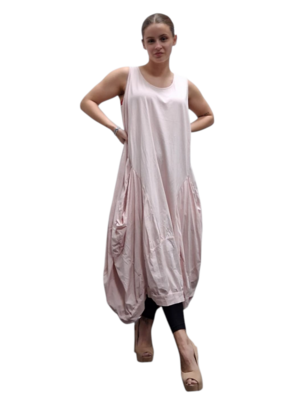 Tricot ballonjurk roze