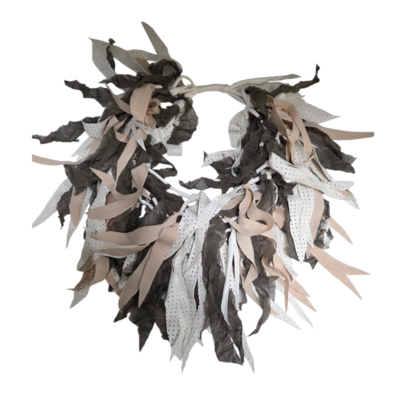 Myrjo ketting handwerk taupe/offwhite