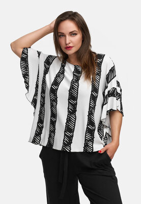 Casual tuniek met vleermuismouwen 'Sovana' wit