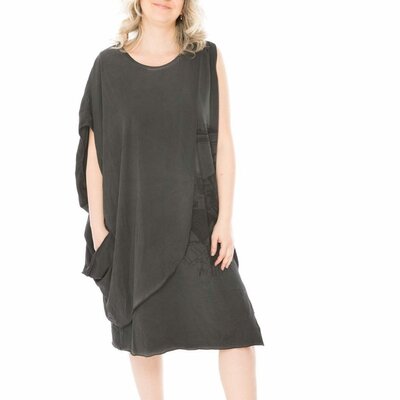 Luuka tuniek antraciet met print