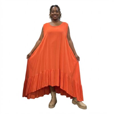 Zomerse Jane A-lijn jurk van lichtgewicht kreukelstof