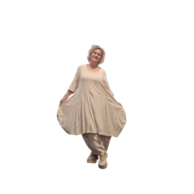 Jurk100% katoen zand