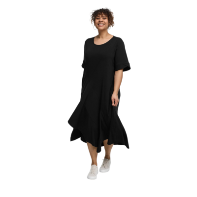 'Valeria' Jurk – vloeiend, modern & vrouwelijk zwart