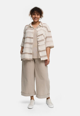 Kekoo blouse Avina bruin gestreept