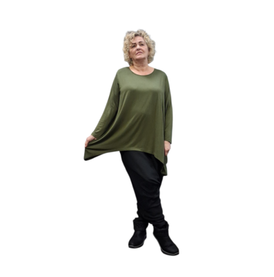 Basic shirt A-lijn groen