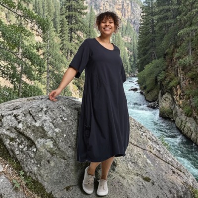 Kekoo Jurk Viona donkerblauw