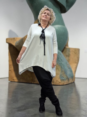 Basic shirt A-lijn wit