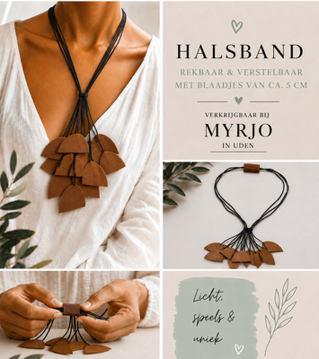 Handgemaakte ketting bruin