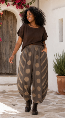 Jersey-Broek-Bruin-met-leuke-Printdetails